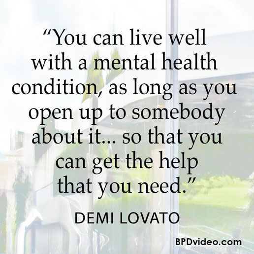 Demi Lovato- You can live well with a mental health condition