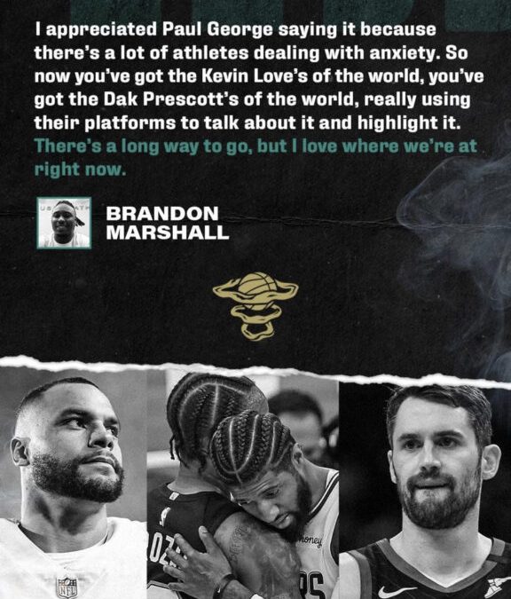 Brandon Marshall Thanks Kevin Love for Kick-Starting Conversations About Mental Health