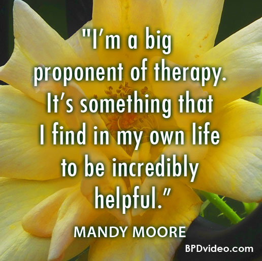 Mandy More - I'm a big proponent of therapy.